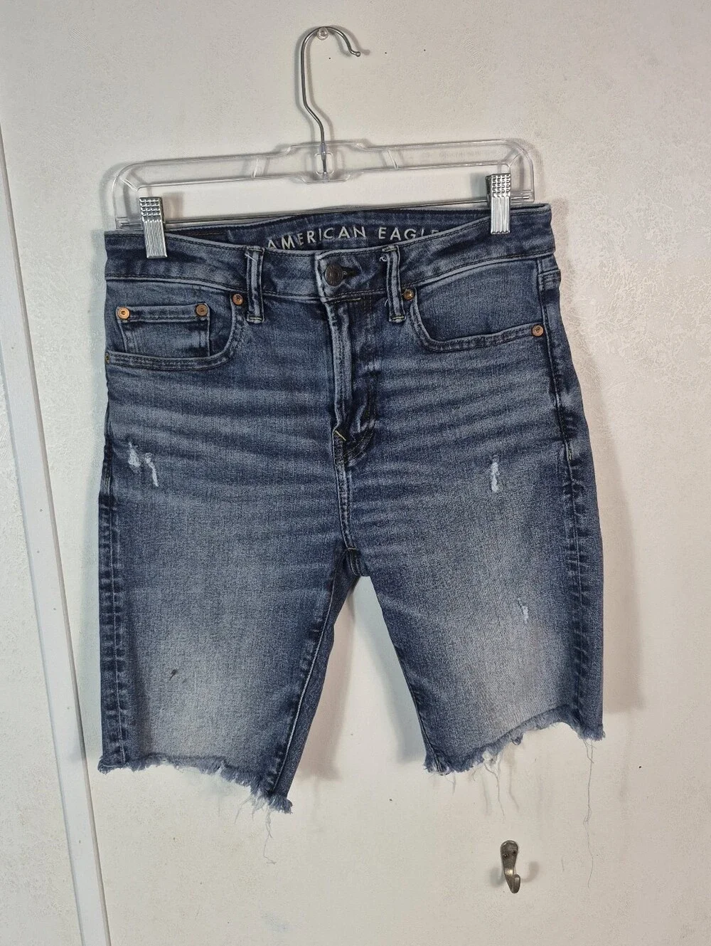 American Eagle Air Flex Denim Shorts Men's Size 30 Blue 9